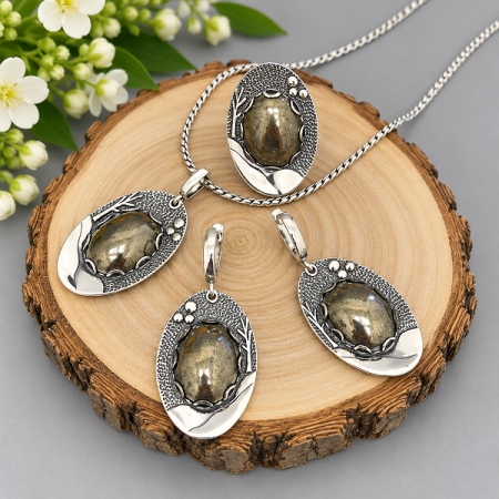 Серебряные серьги Лагуна  
